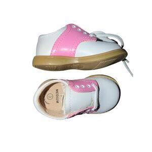 Footmates cheer leather saddle oxford hot pink toddler 3 NWIB